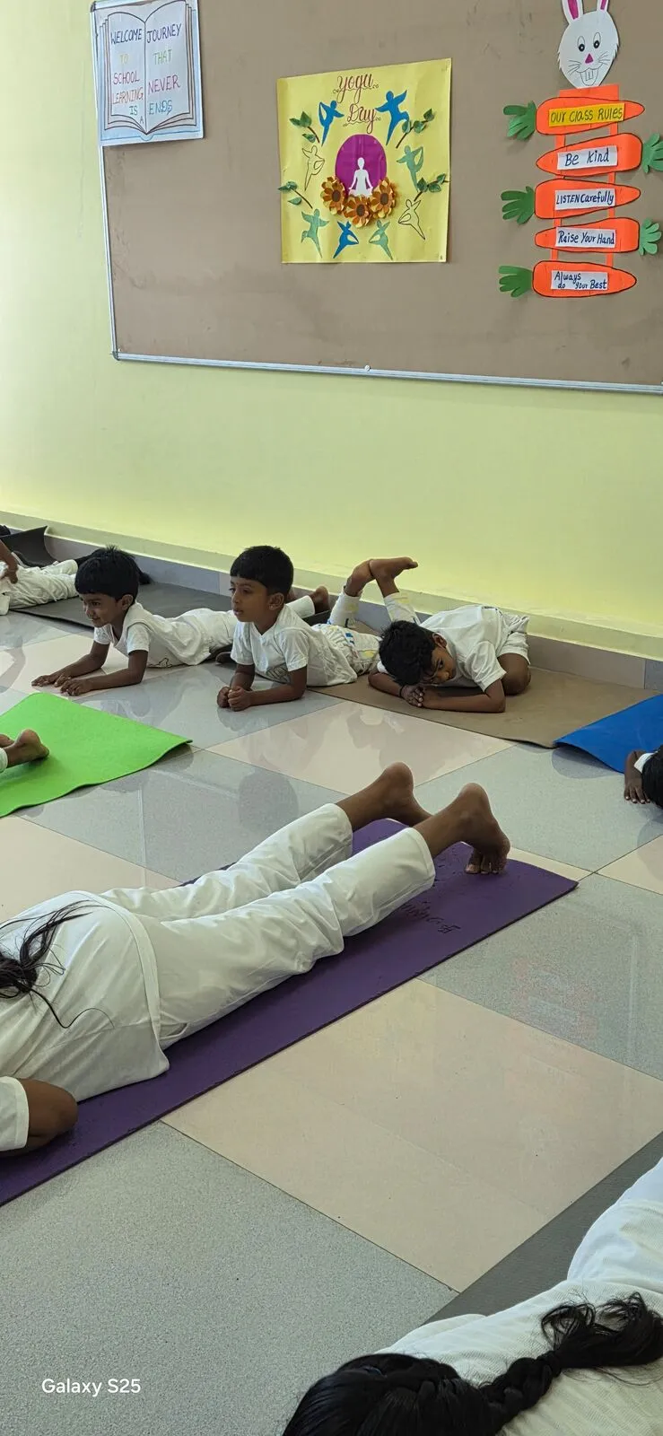 Yoga & Wellness — Yoga session at Riverside Public School, Coimbatore